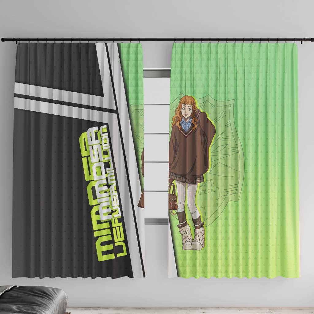 Black Clover Mimosa Vermillion Window Curtain Cozy Academia Anime Style