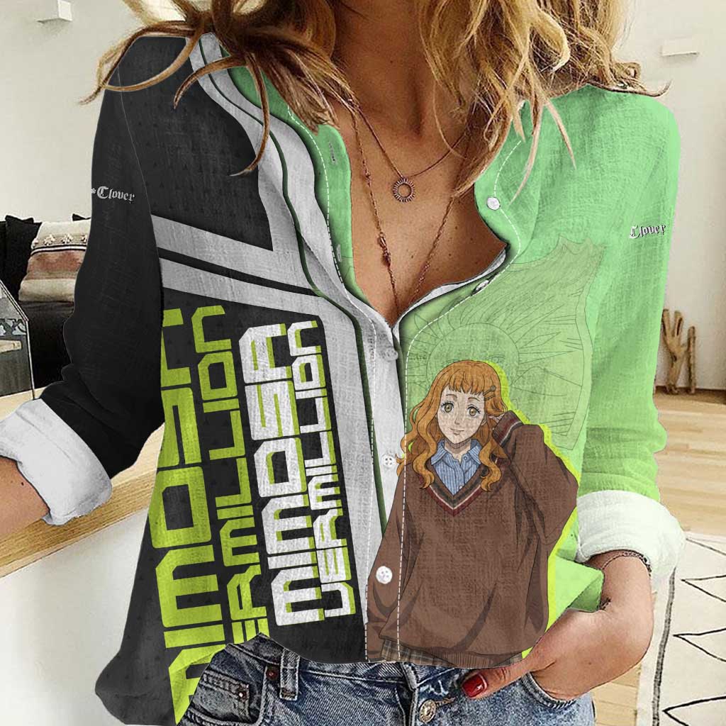 Black Clover Mimosa Vermillion Women Casual Shirt Cozy Academia Anime Style