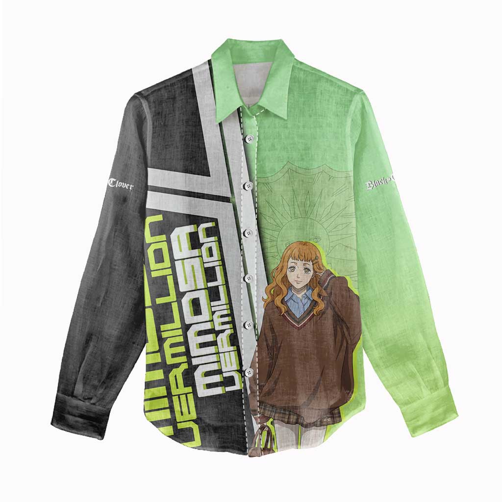 Black Clover Mimosa Vermillion Women Casual Shirt Cozy Academia Anime Style