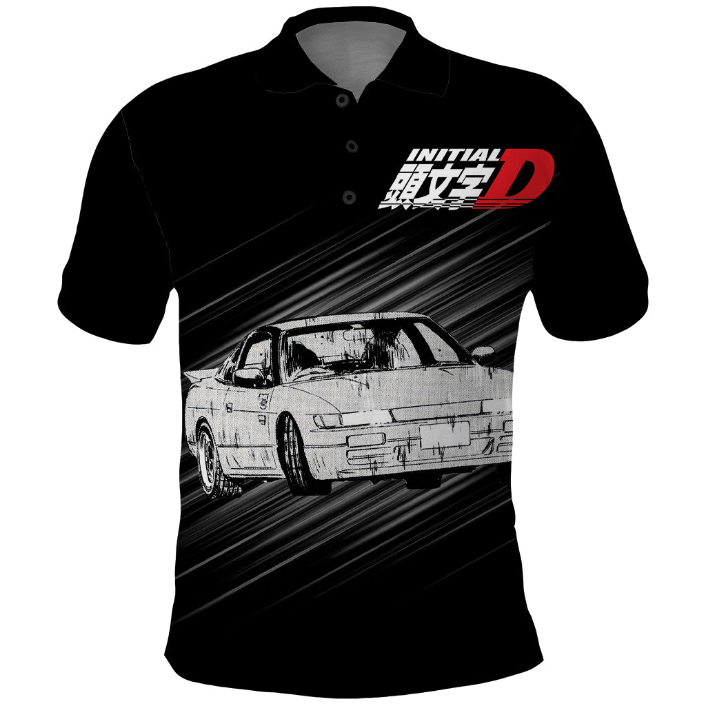 Mako Sato SilEighty Initial D Polo Shirt Manga Mix Anime Style