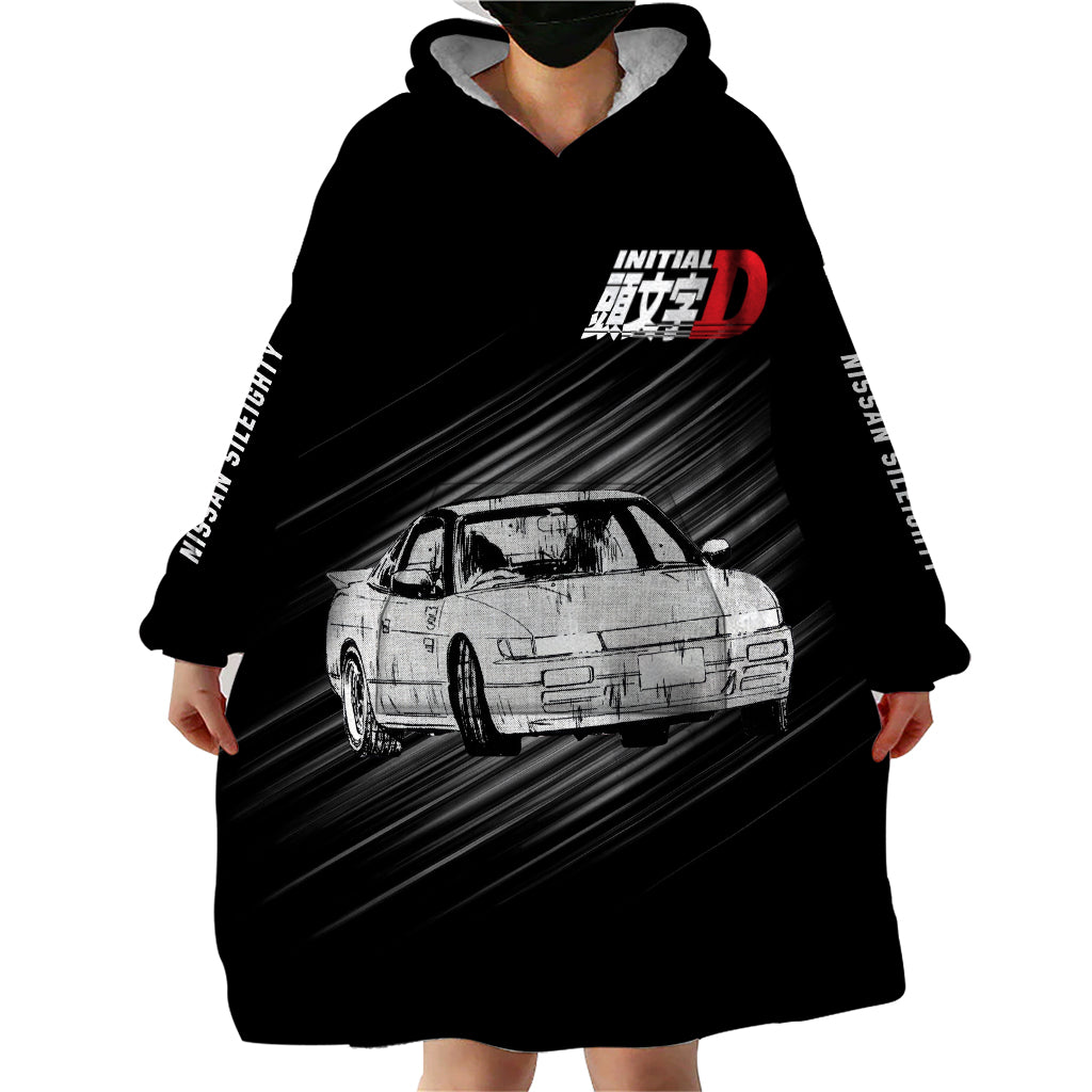 Mako Sato SilEighty Initial D Wearable Blanket Hoodie Manga Mix Anime Style