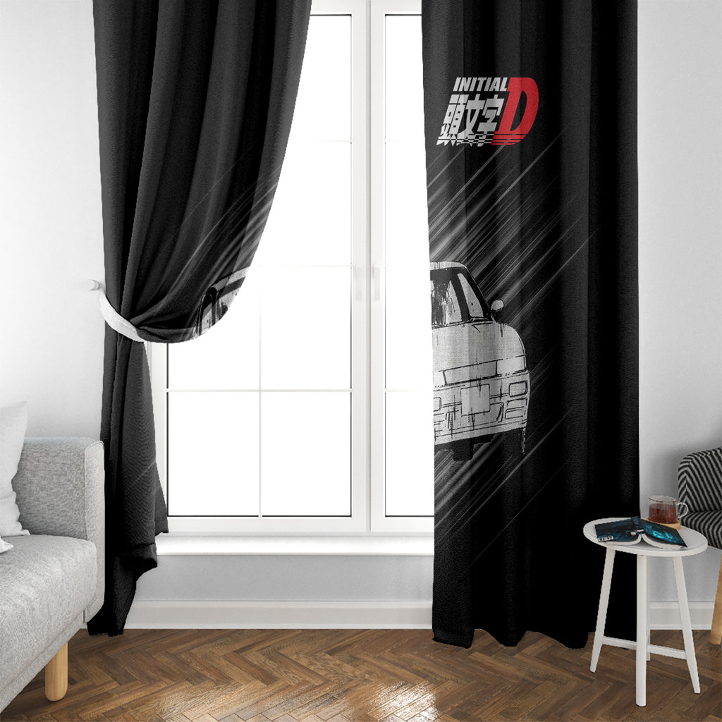 Mako Sato SilEighty Initial D Window Curtain Manga Mix Anime Style