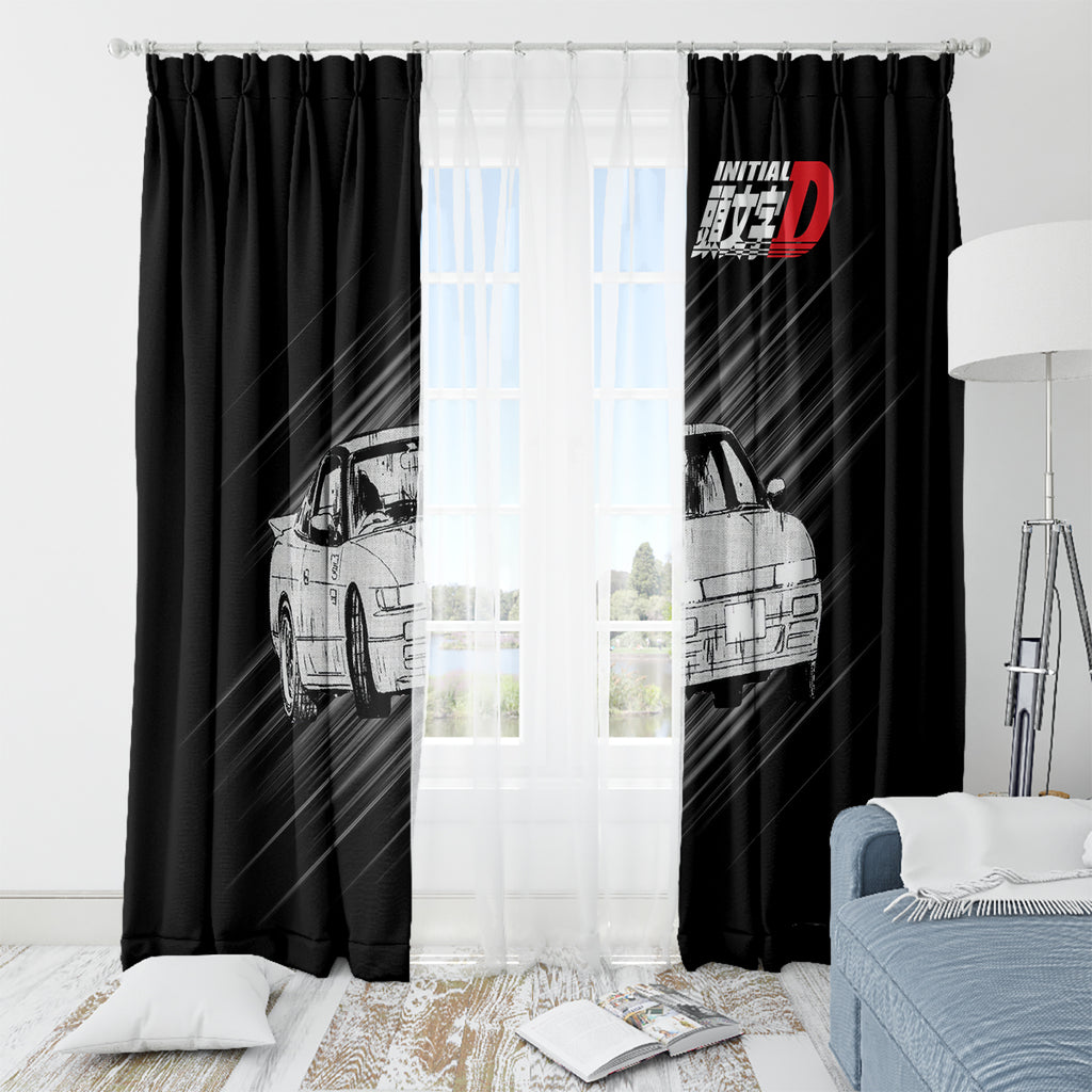 Mako Sato SilEighty Initial D Window Curtain Manga Mix Anime Style