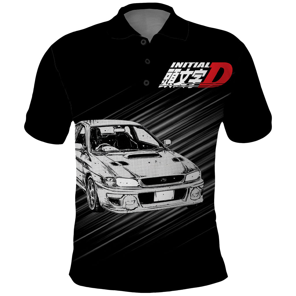 Bunta Fujiwara Impreza Initial D Polo Shirt Manga Mix Anime Style