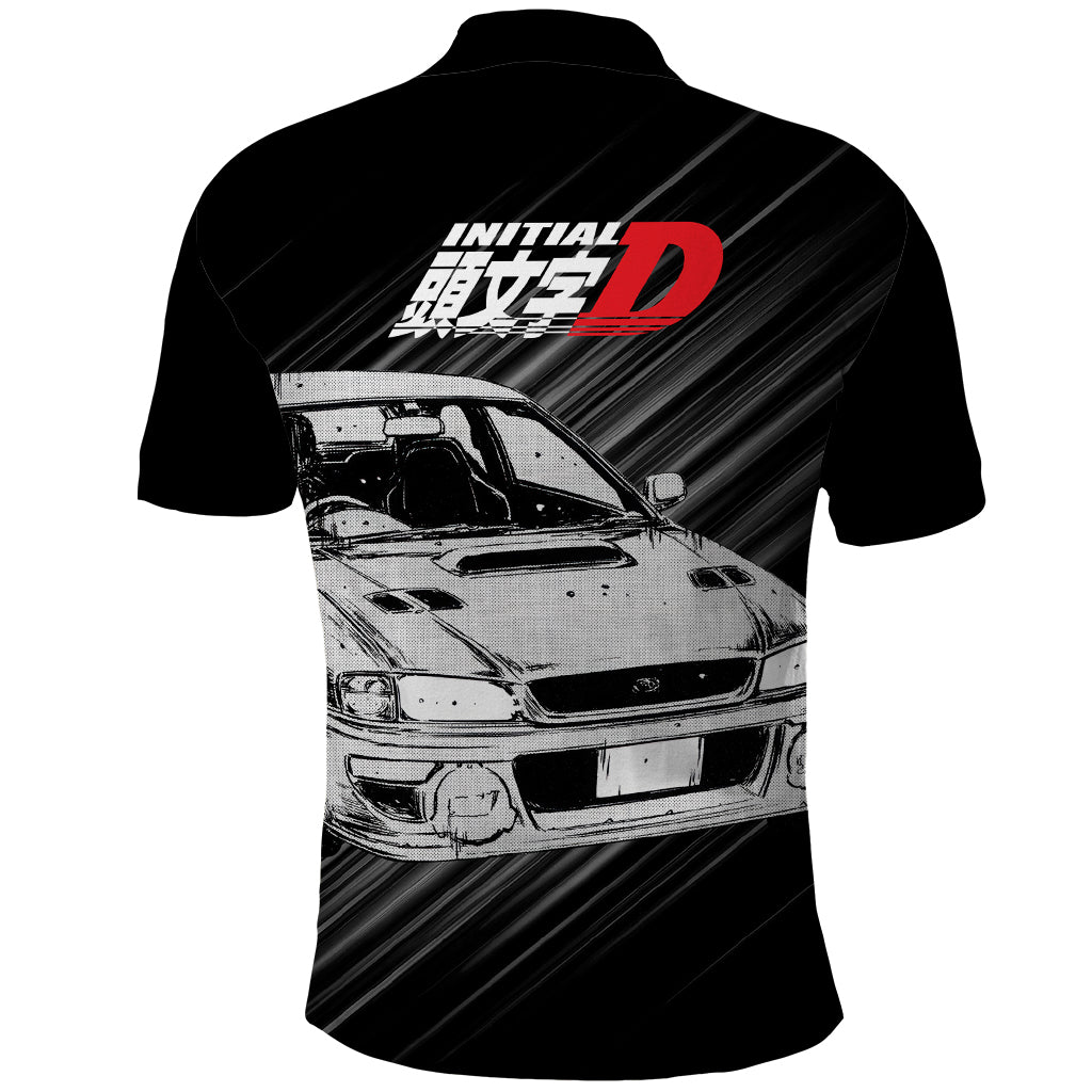 Bunta Fujiwara Impreza Initial D Polo Shirt Manga Mix Anime Style