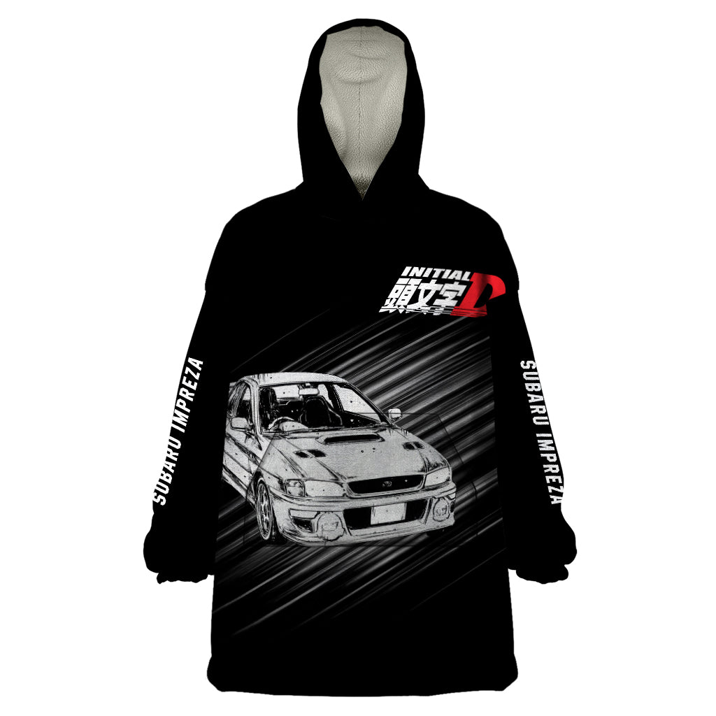 Bunta Fujiwara Impreza Initial D Wearable Blanket Hoodie Manga Mix Anime Style
