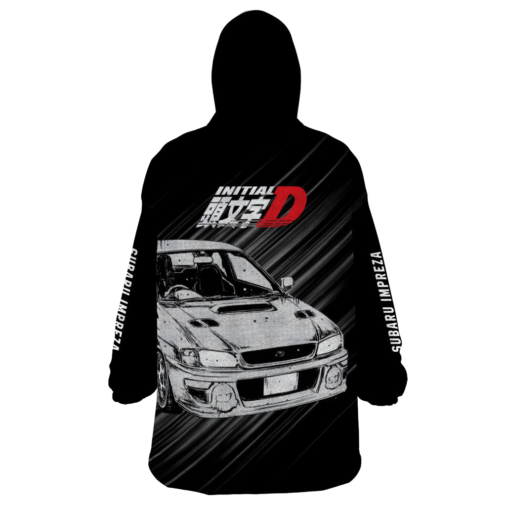 Bunta Fujiwara Impreza Initial D Wearable Blanket Hoodie Manga Mix Anime Style
