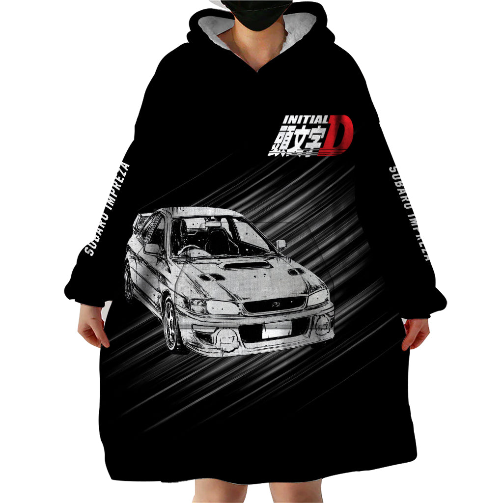 Bunta Fujiwara Impreza Initial D Wearable Blanket Hoodie Manga Mix Anime Style
