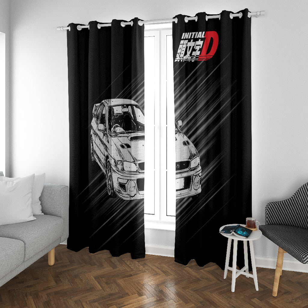 Bunta Fujiwara Impreza Initial D Window Curtain Manga Mix Anime Style