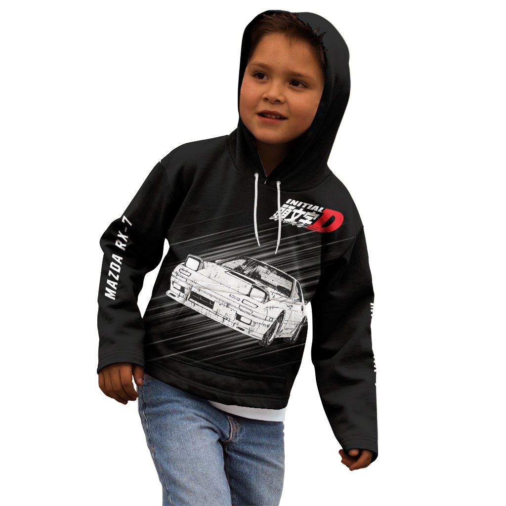 Keisuke Takahashi RX-7 Initial D Kid Hoodie Manga Mix Anime Style