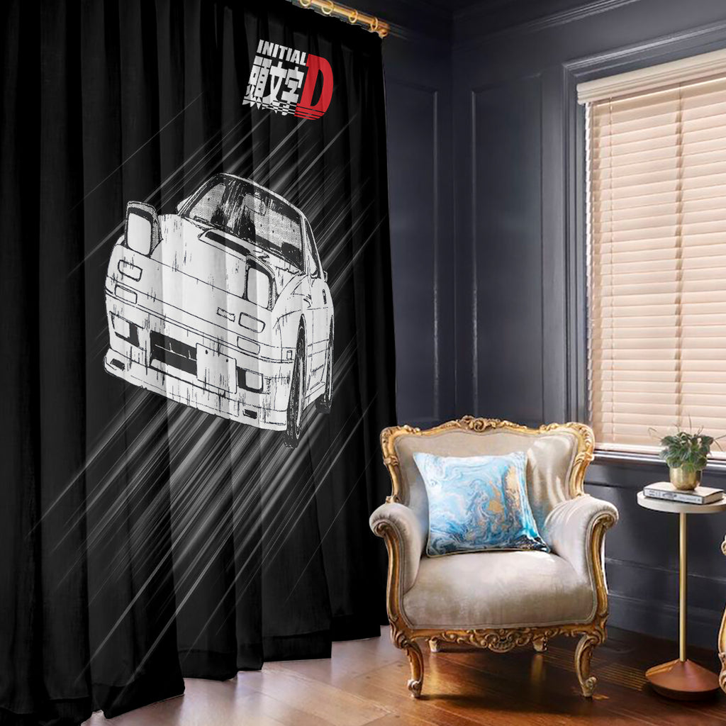 Keisuke Takahashi RX-7 Initial D Window Curtain Manga Mix Anime Style