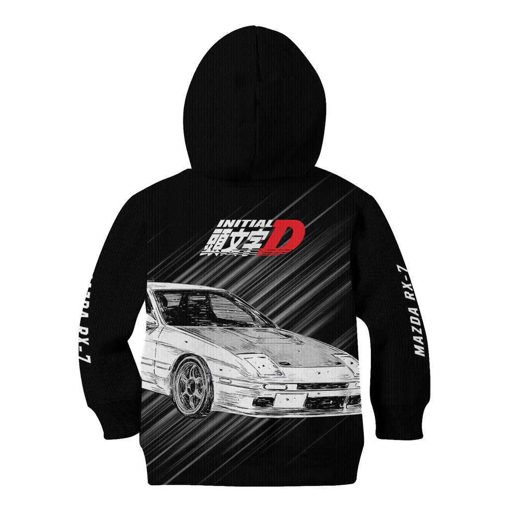 Ryosuke Takahashi RX-7 Initial D Kid Hoodie Manga Mix Anime Style