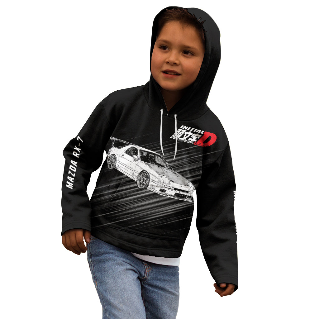 Ryosuke Takahashi RX-7 Initial D Kid Hoodie Manga Mix Anime Style