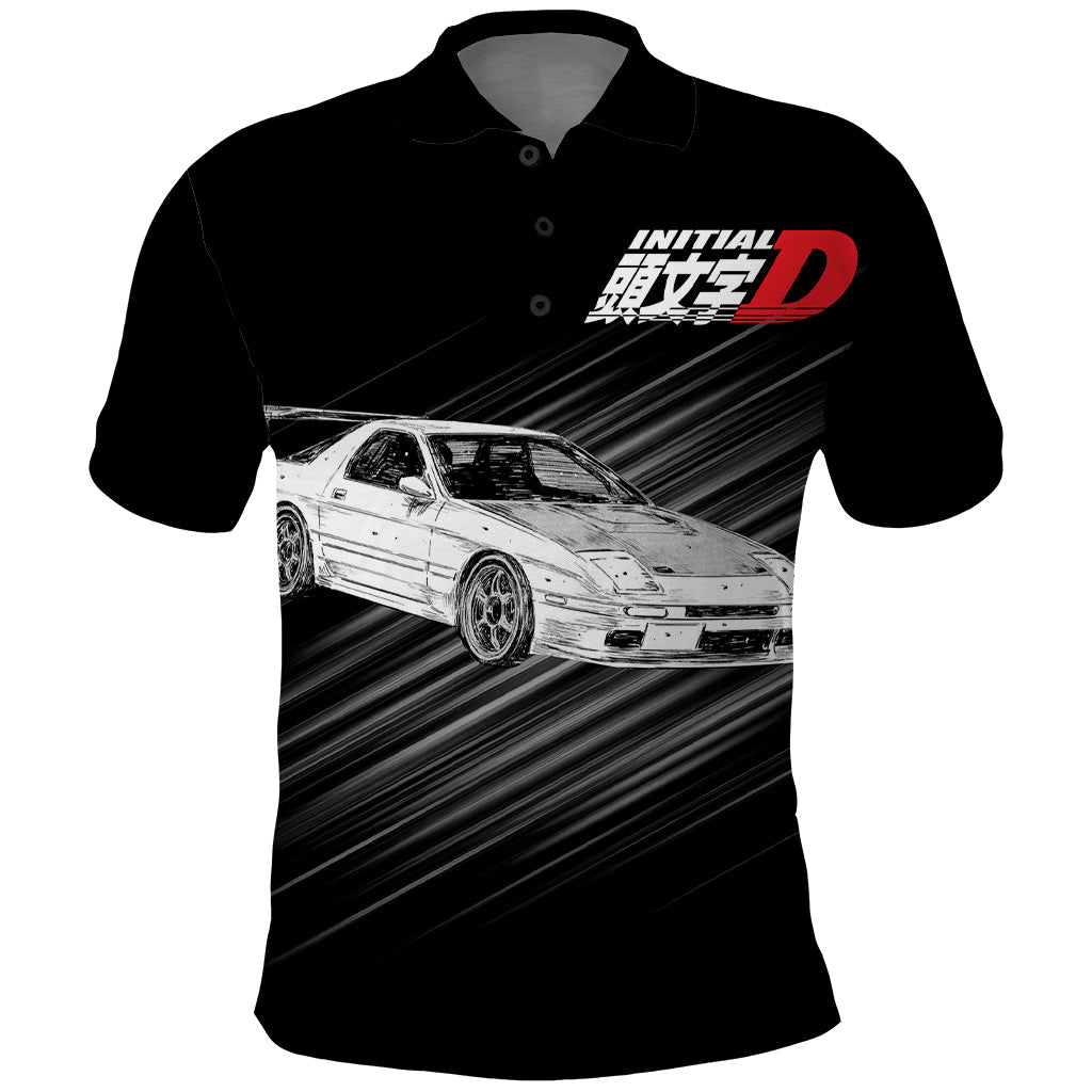Ryosuke Takahashi RX-7 Initial D Polo Shirt Manga Mix Anime Style