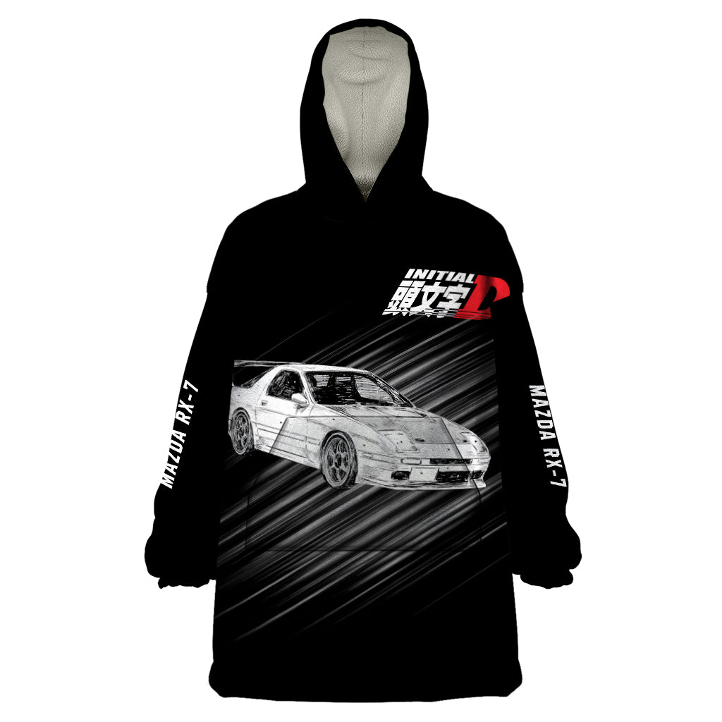 Ryosuke Takahashi RX-7 Initial D Wearable Blanket Hoodie Manga Mix Anime Style
