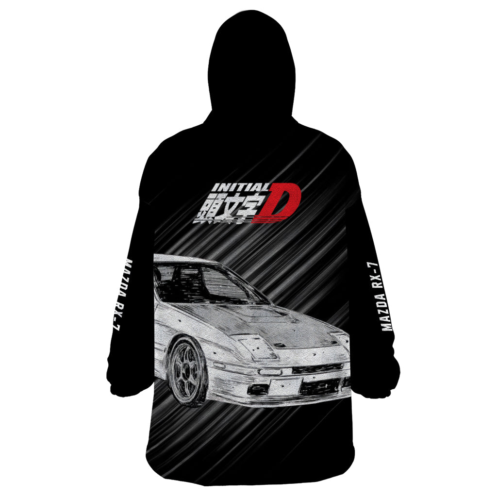 Ryosuke Takahashi RX-7 Initial D Wearable Blanket Hoodie Manga Mix Anime Style