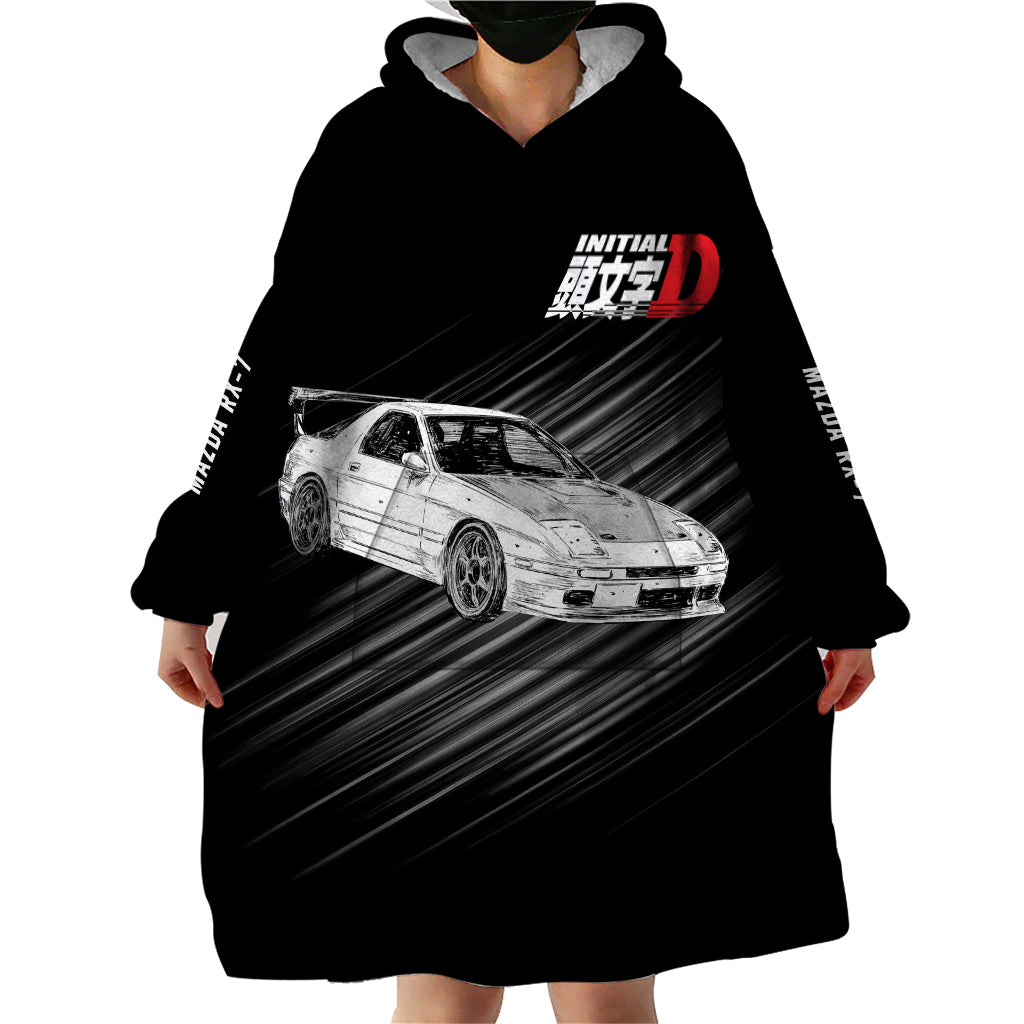 Ryosuke Takahashi RX-7 Initial D Wearable Blanket Hoodie Manga Mix Anime Style