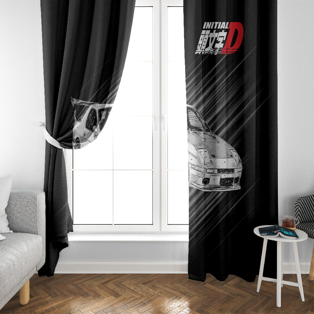 Ryosuke Takahashi RX-7 Initial D Window Curtain Manga Mix Anime Style