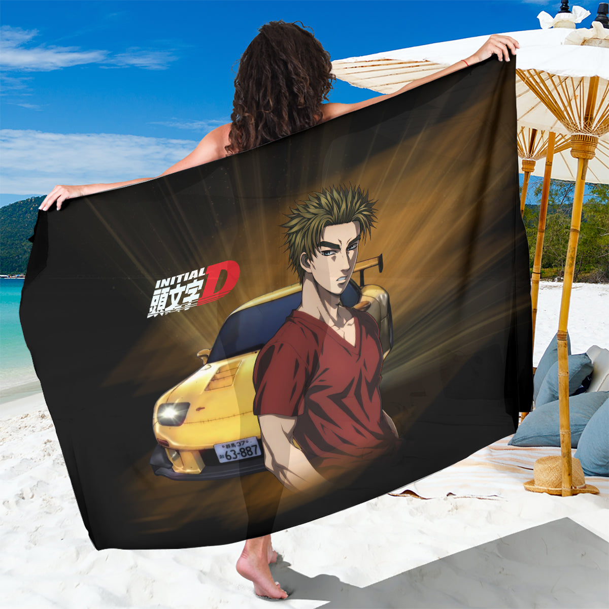 Keisuke Takahashi Initial D Sarong Anime Style