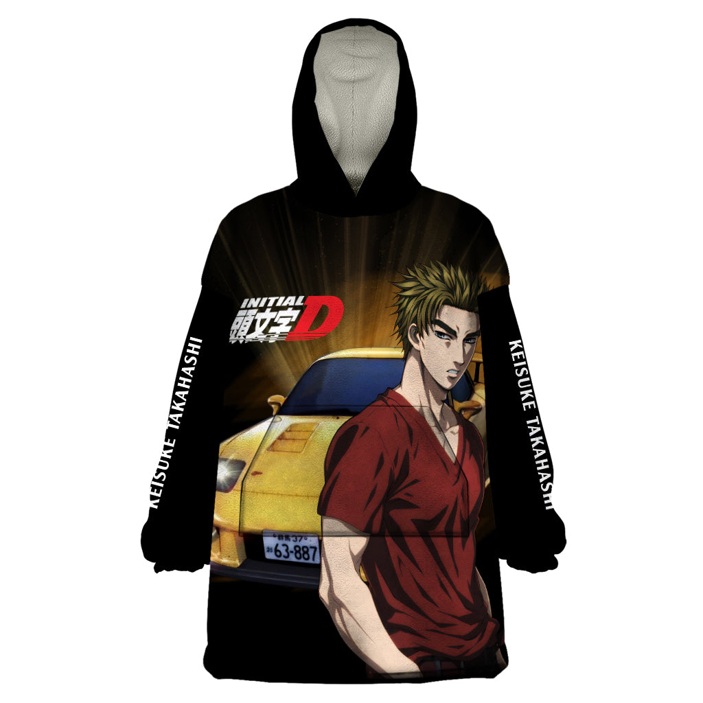 Keisuke Takahashi Initial D Wearable Blanket Hoodie Anime Style