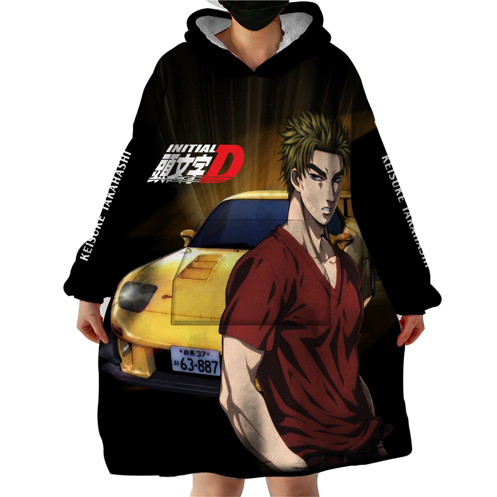 Keisuke Takahashi Initial D Wearable Blanket Hoodie Anime Style