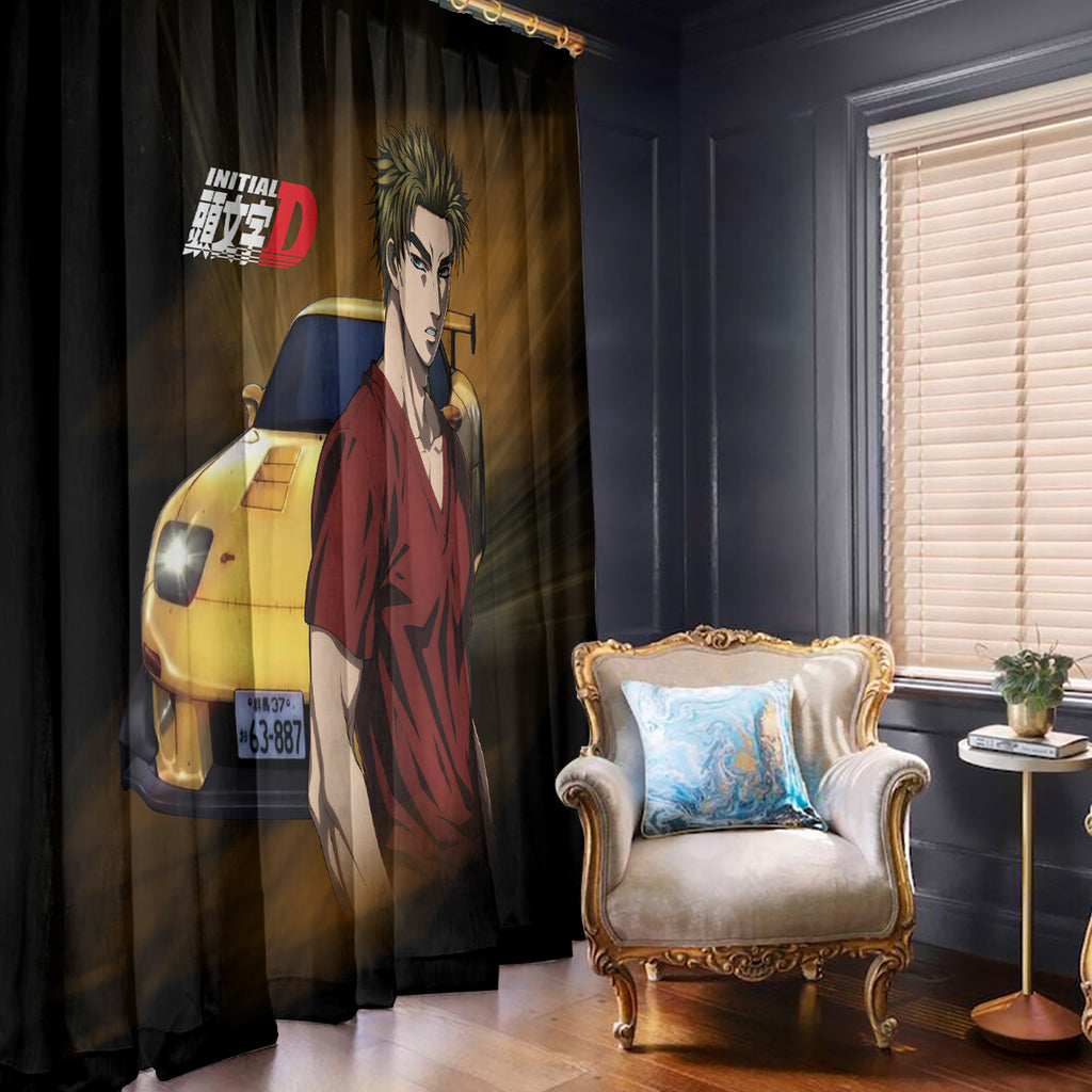 Keisuke Takahashi Initial D Window Curtain Anime Style
