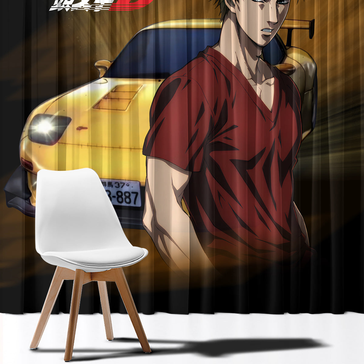 Keisuke Takahashi Initial D Window Curtain Anime Style