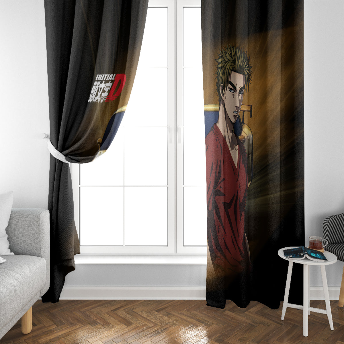 Keisuke Takahashi Initial D Window Curtain Anime Style
