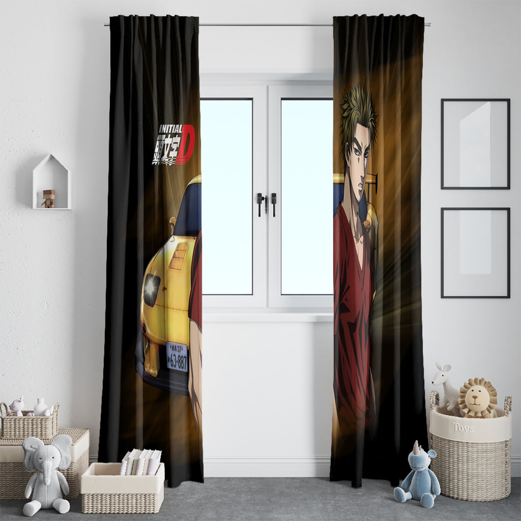 Keisuke Takahashi Initial D Window Curtain Anime Style