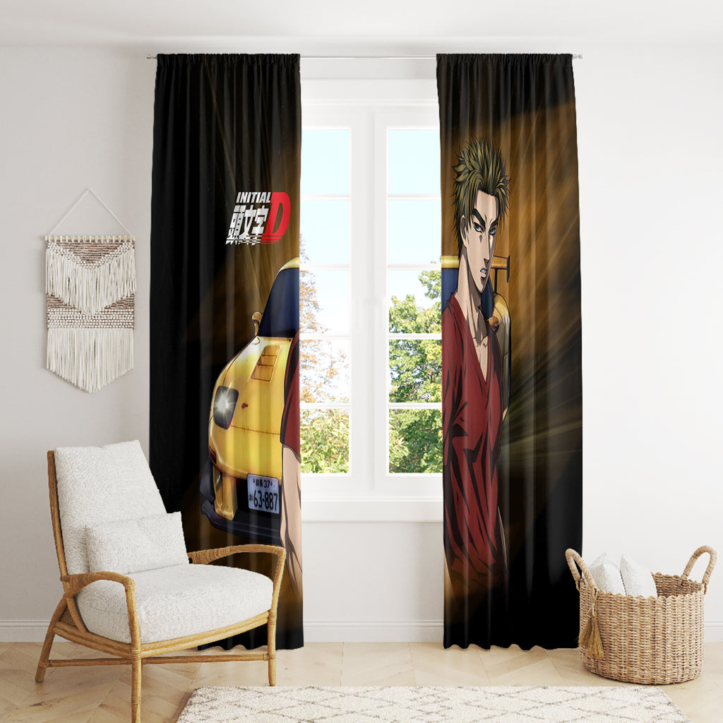 Keisuke Takahashi Initial D Window Curtain Anime Style