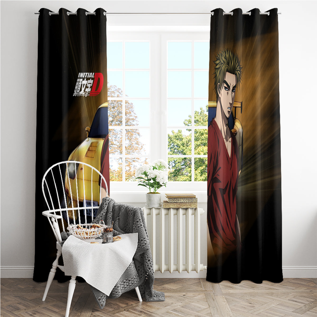 Keisuke Takahashi Initial D Window Curtain Anime Style