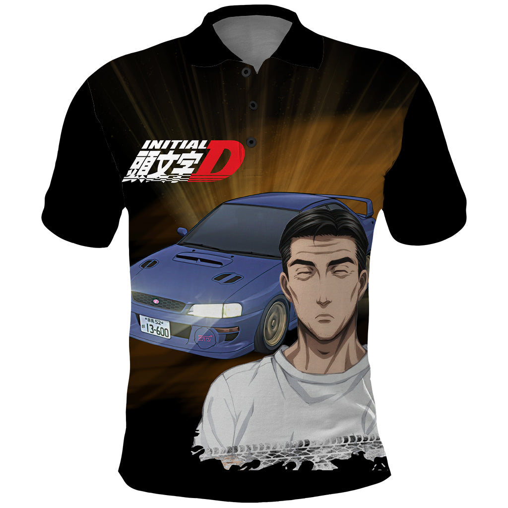 Bunta Fujiwara Initial D Polo Shirt Manga Mix Anime Style