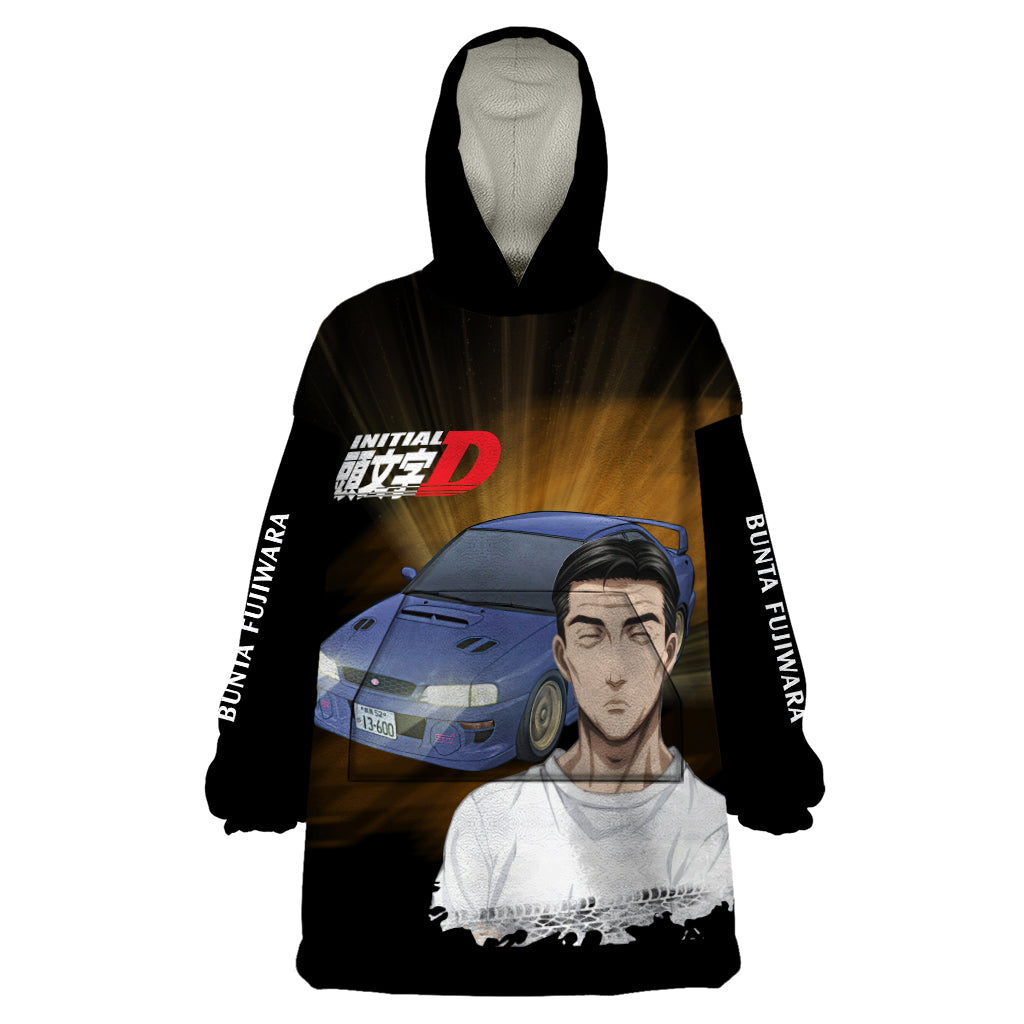 Bunta Fujiwara Initial D Wearable Blanket Hoodie Manga Mix Anime Style
