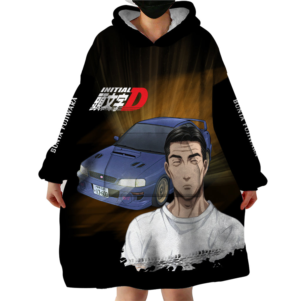 Bunta Fujiwara Initial D Wearable Blanket Hoodie Manga Mix Anime Style
