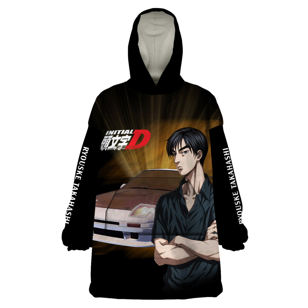 Ryouske Takahashi Initial D Wearable Blanket Hoodie Manga Mix Anime Style