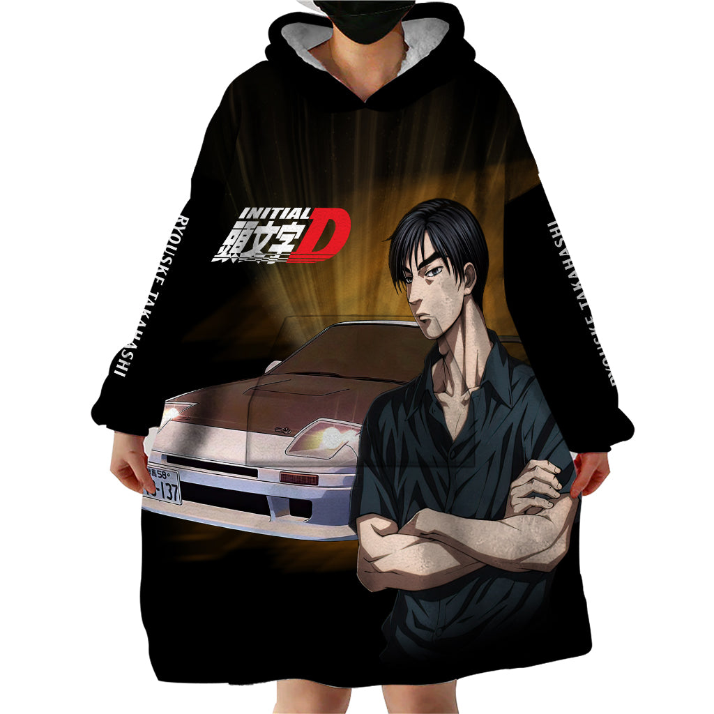 Ryouske Takahashi Initial D Wearable Blanket Hoodie Manga Mix Anime Style