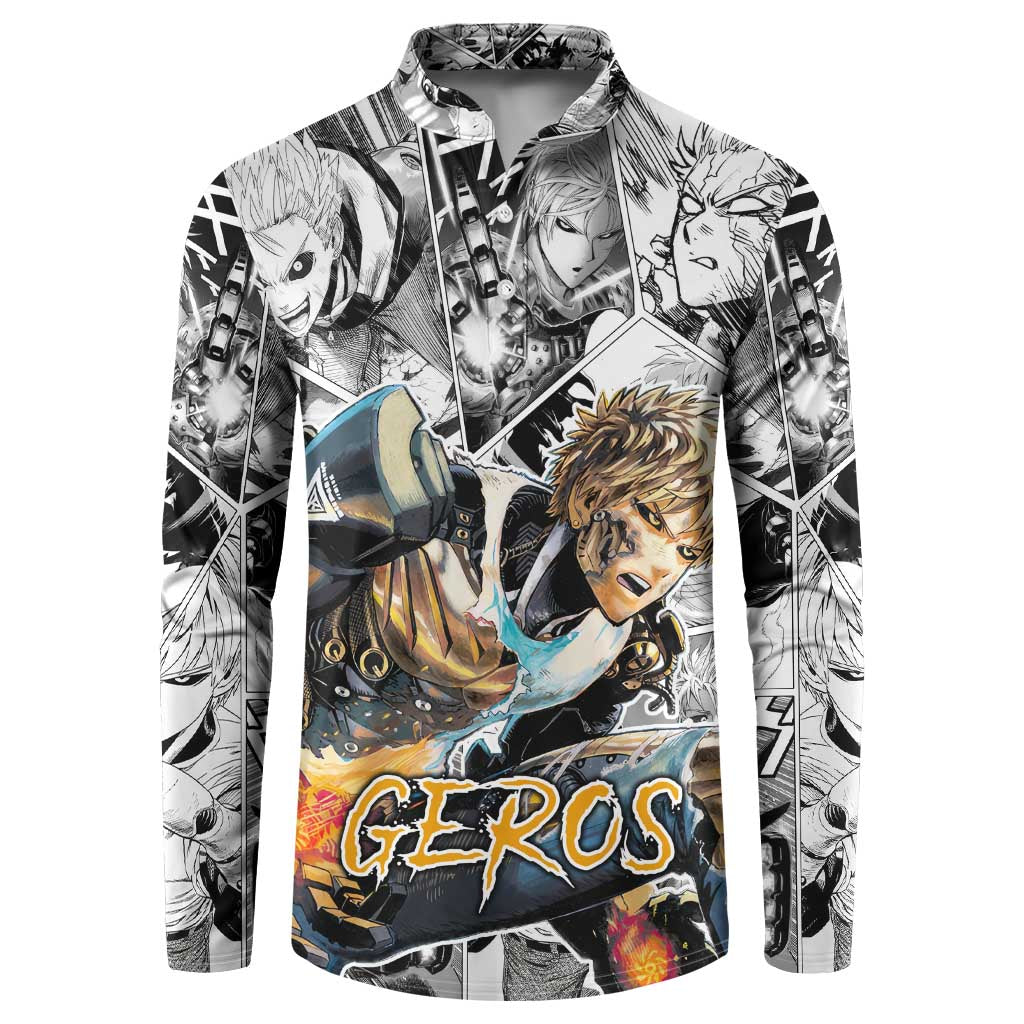 Genos - One Punch Man Button Sweatshirt Anime Mix Manga Style