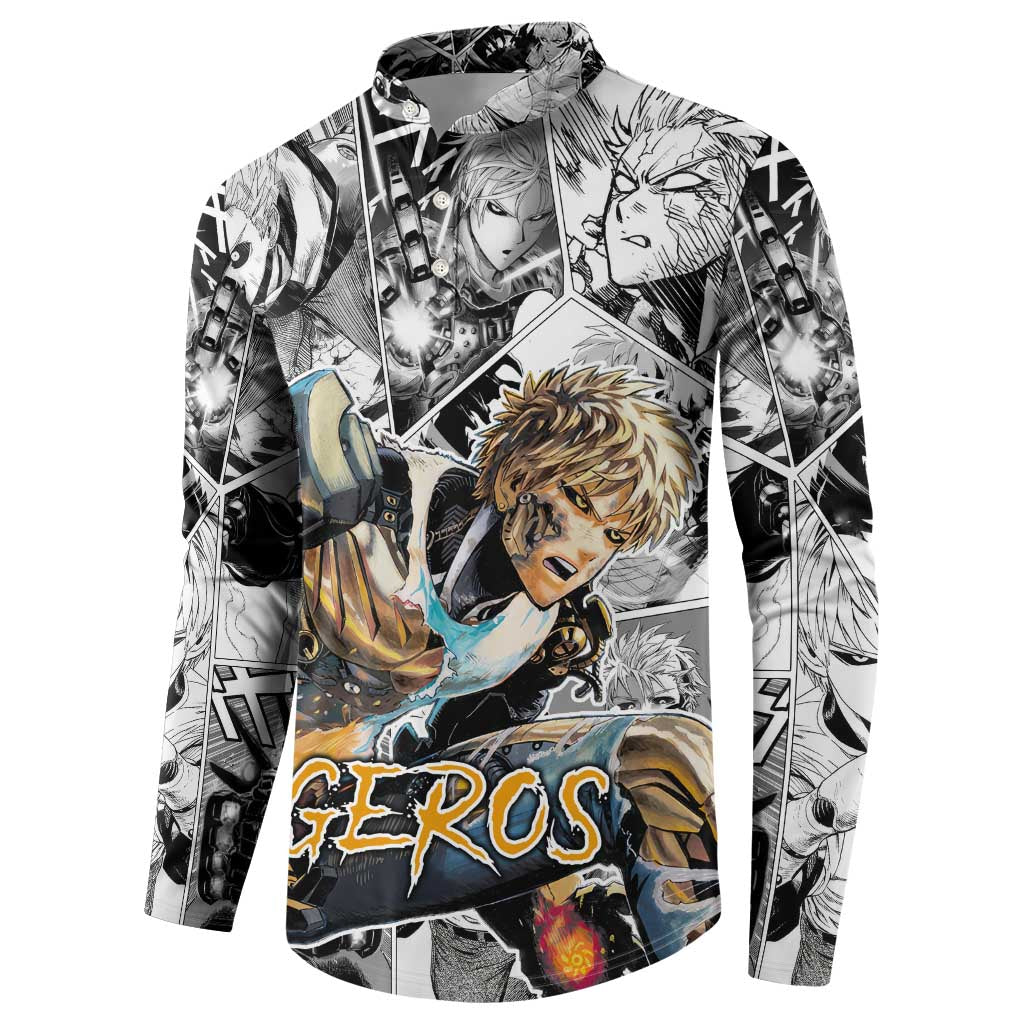 Genos - One Punch Man Button Sweatshirt Anime Mix Manga Style