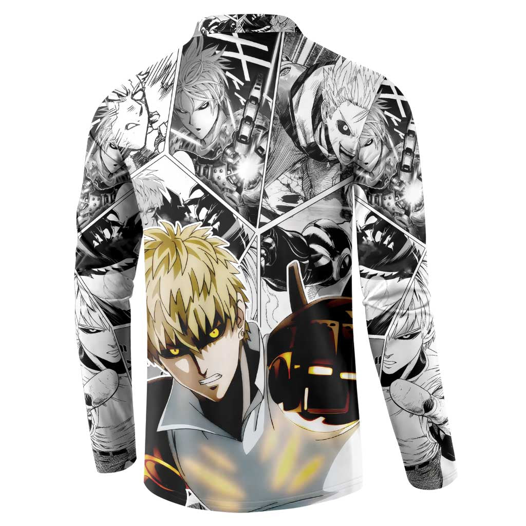 Genos - One Punch Man Button Sweatshirt Anime Mix Manga Style