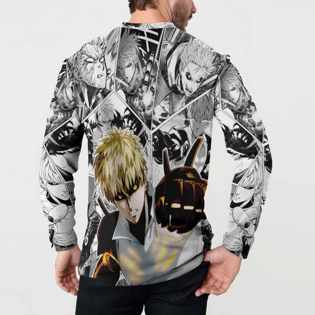Genos - One Punch Man Button Sweatshirt Anime Mix Manga Style