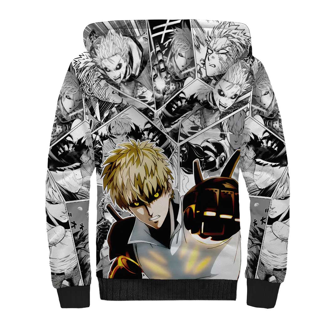 Genos - One Punch Man Sherpa Hoodie Anime Mix Manga Style