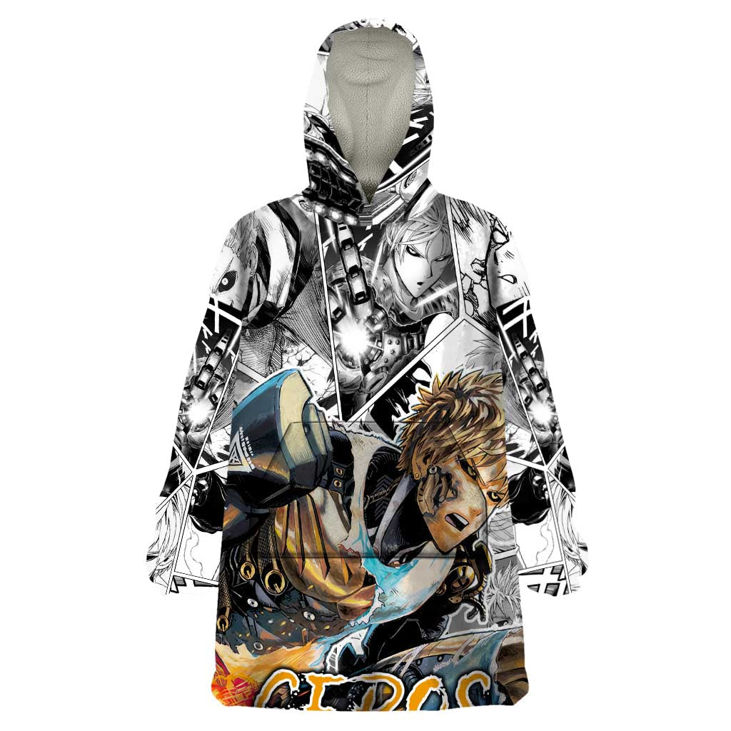 Genos - One Punch Man Wearable Blanket Hoodie Anime Mix Manga Style
