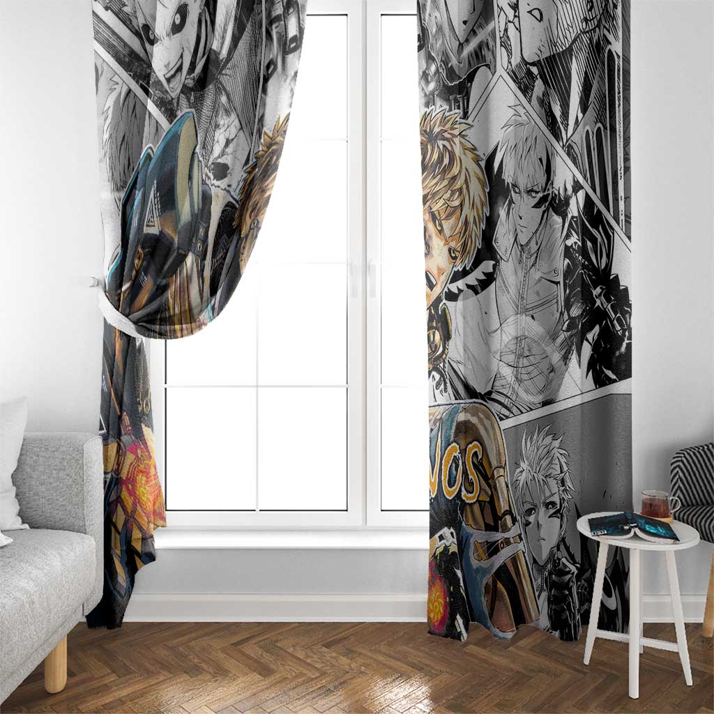 Genos - One Punch Man Window Curtain Anime Mix Manga Style