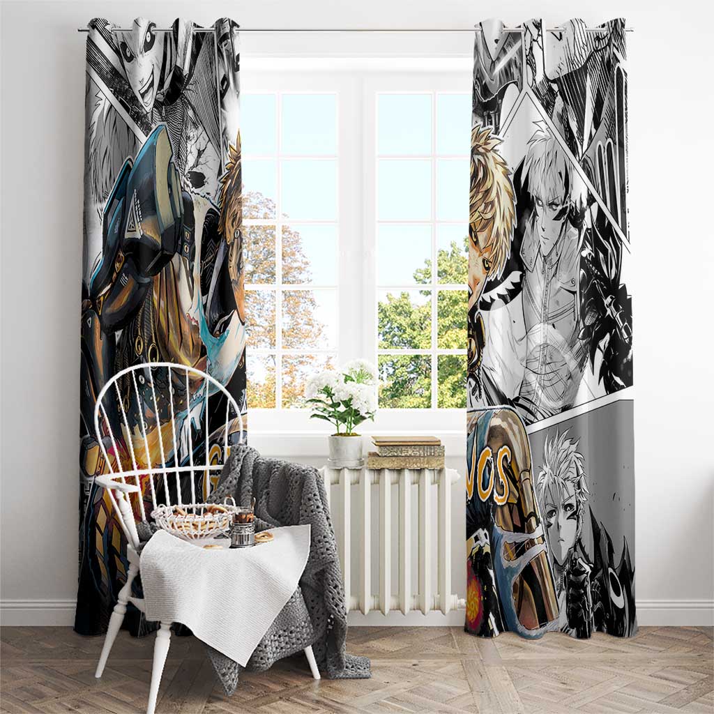 Genos - One Punch Man Window Curtain Anime Mix Manga Style