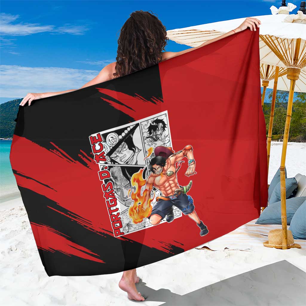 Portgas D.Ace - One Piece Sarong Anime Mix Manga Style