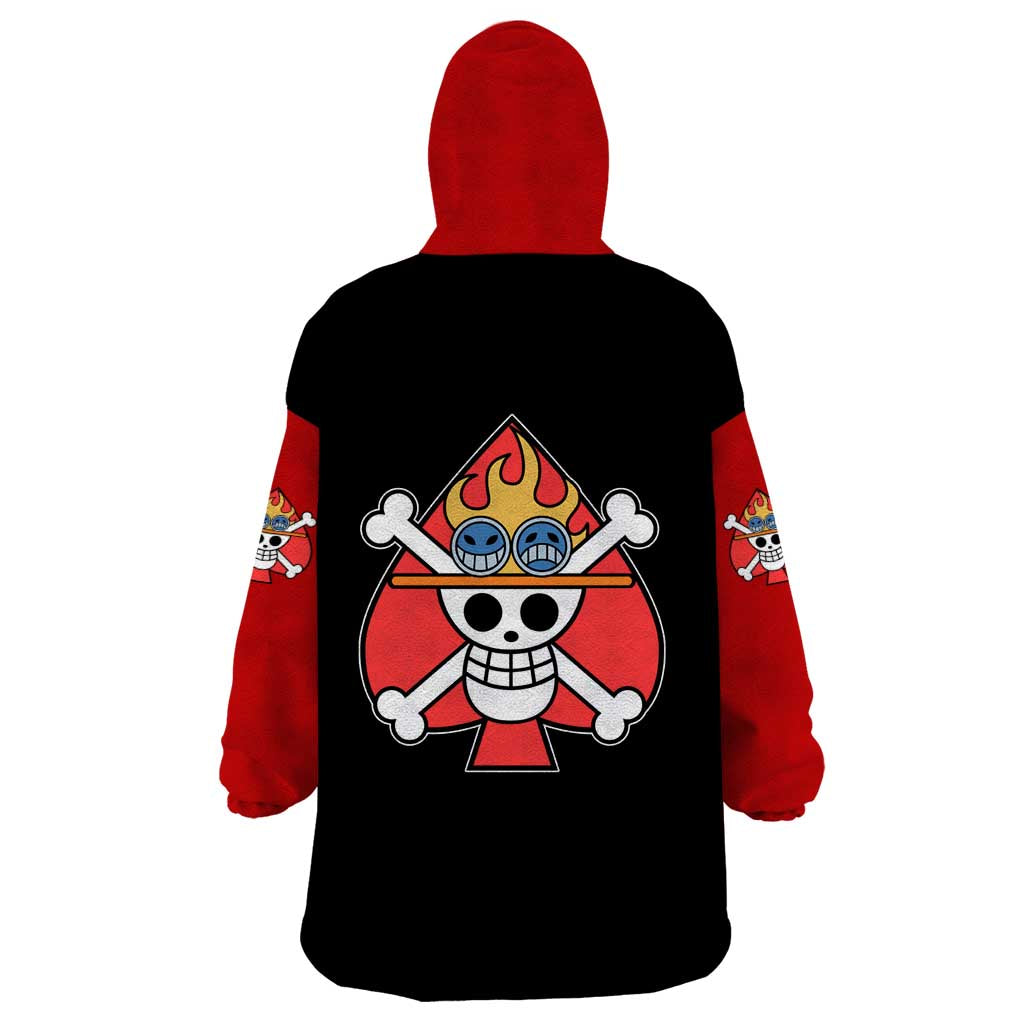 Portgas D.Ace - One Piece Wearable Blanket Hoodie Anime Mix Manga Style