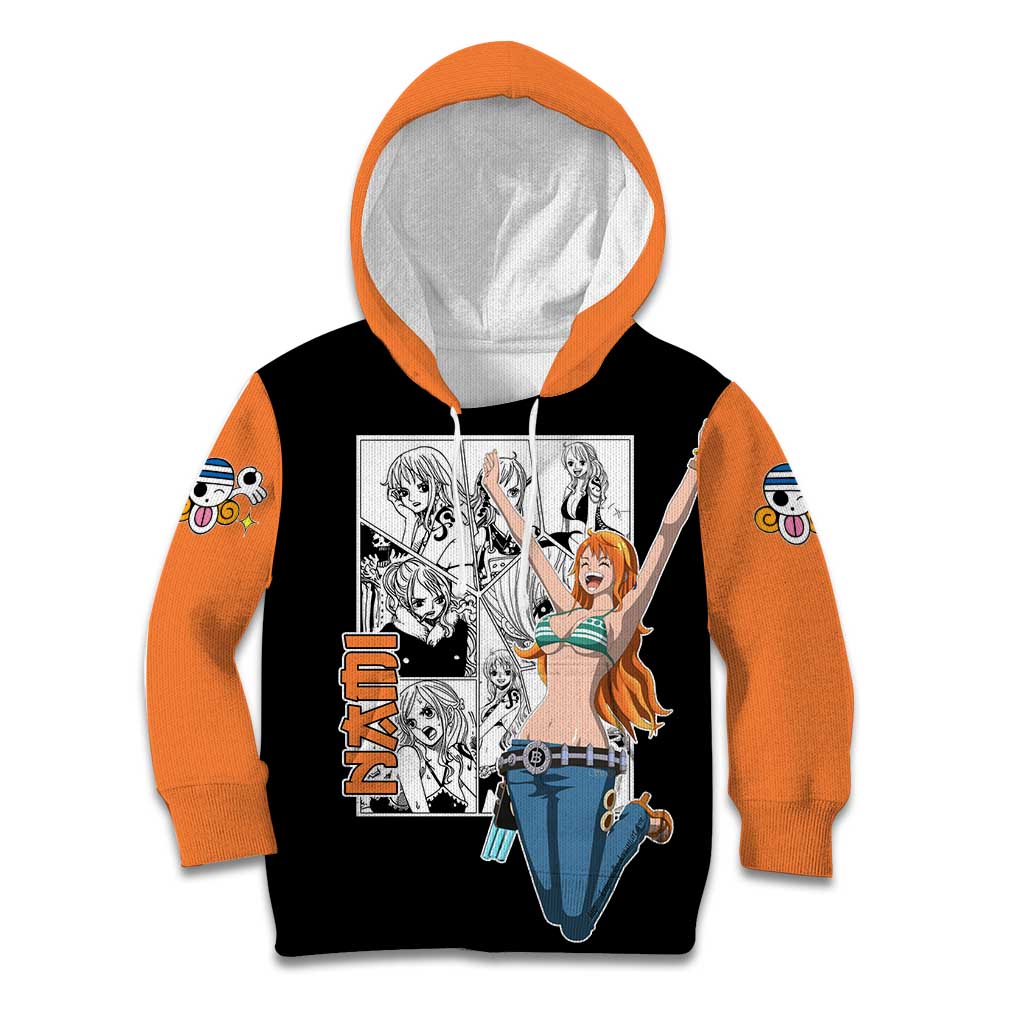 Nami - One Piece Kid Hoodie Anime Mix Manga Style