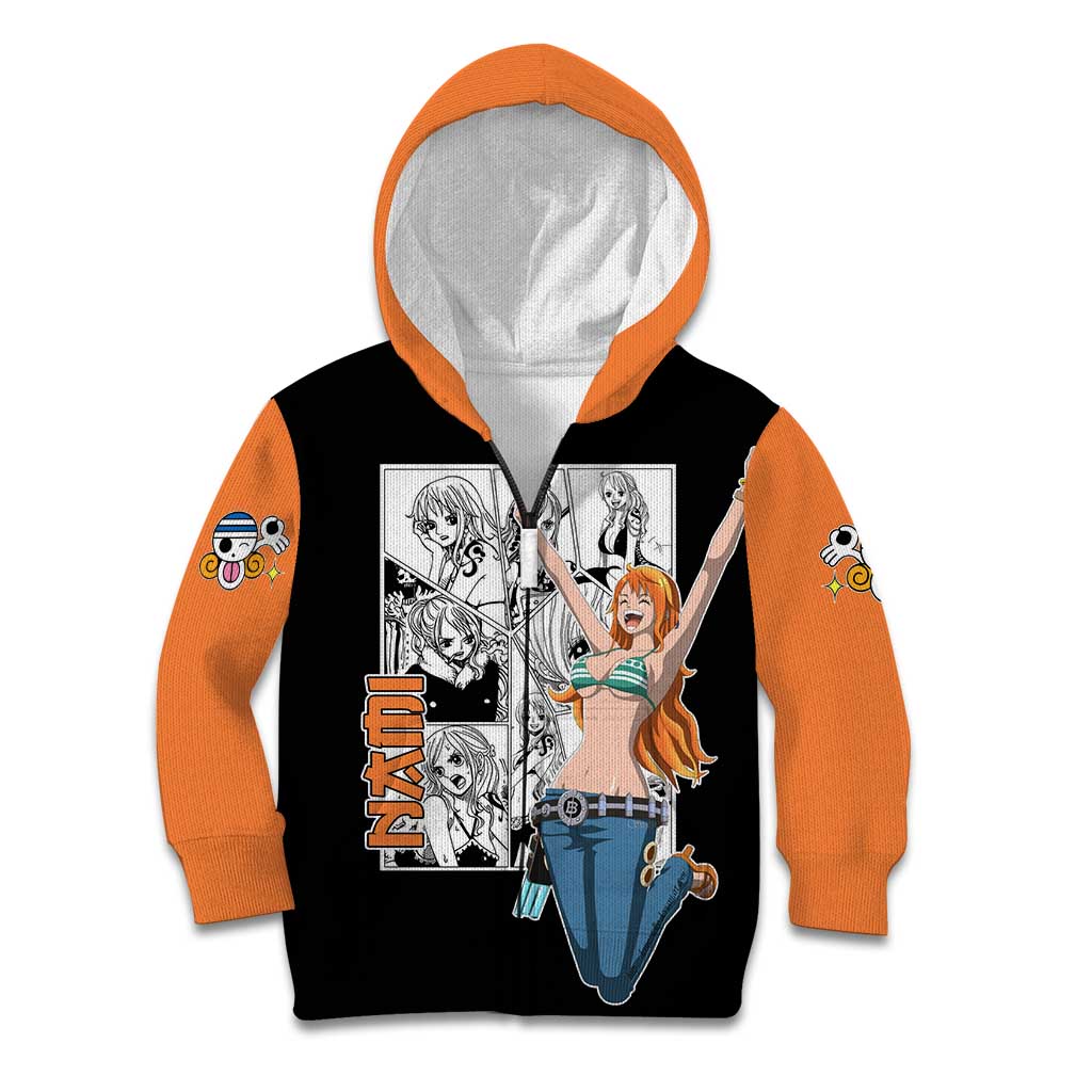 Nami - One Piece Kid Hoodie Anime Mix Manga Style
