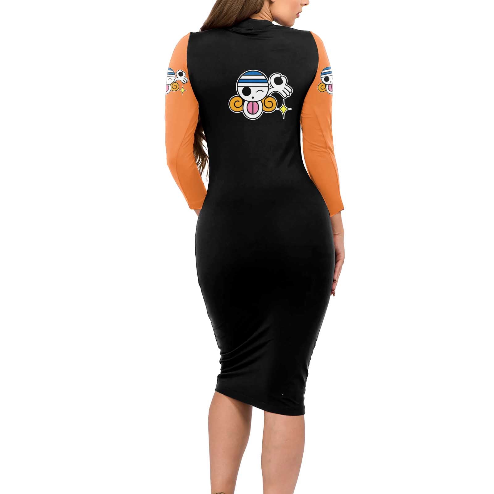 Nami - One Piece Long Sleeve Bodycon Dress Anime Mix Manga Style