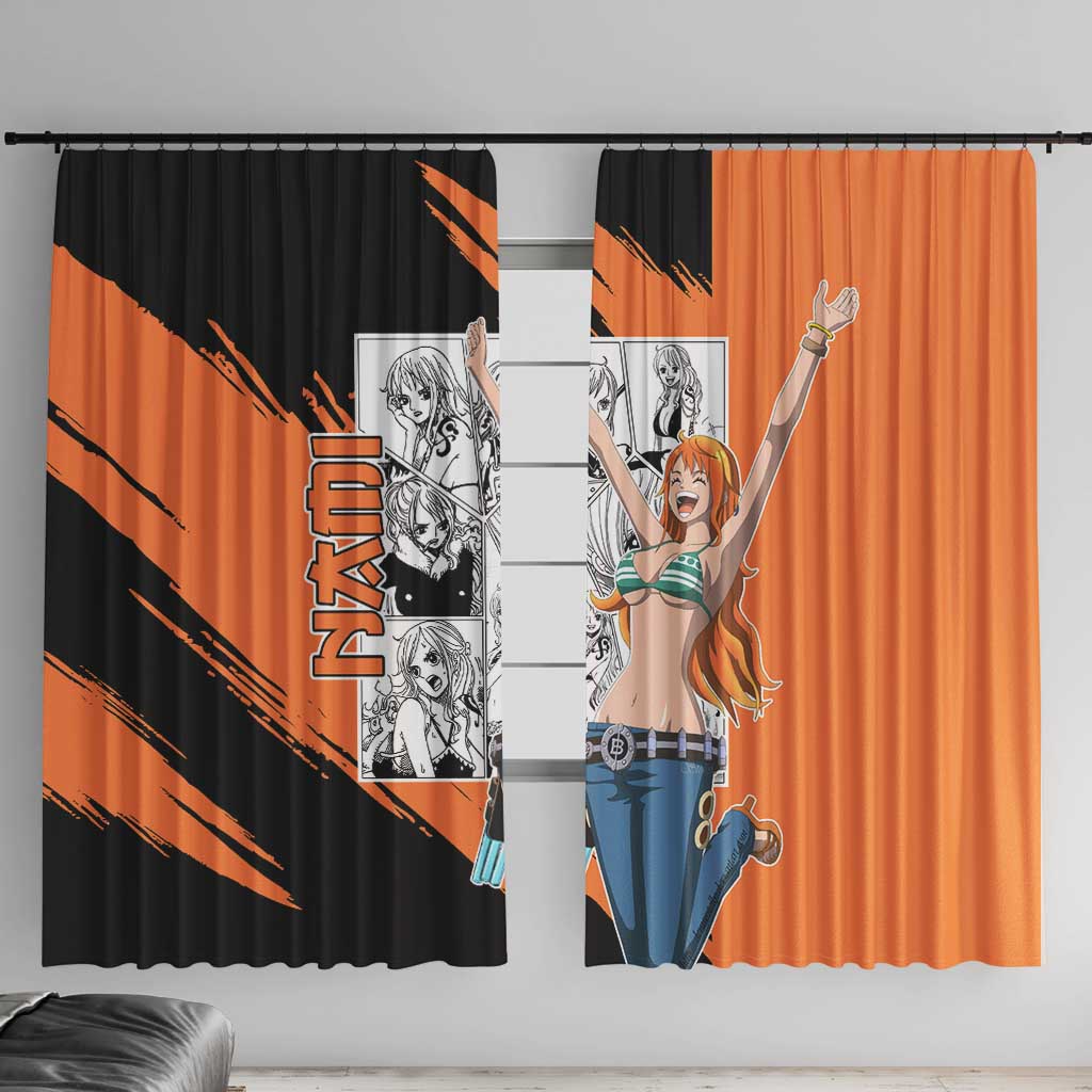 Nami - One Piece Window Curtain Anime Mix Manga Style